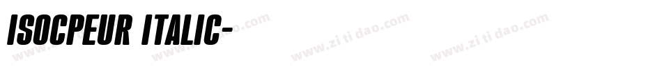 ISOCPEUR Italic字体转换